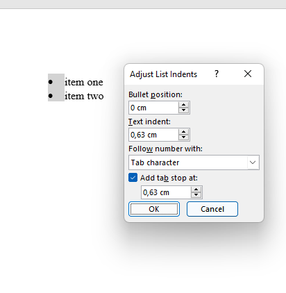 Word changes indent on bulleted lists halfway through adding points ...
