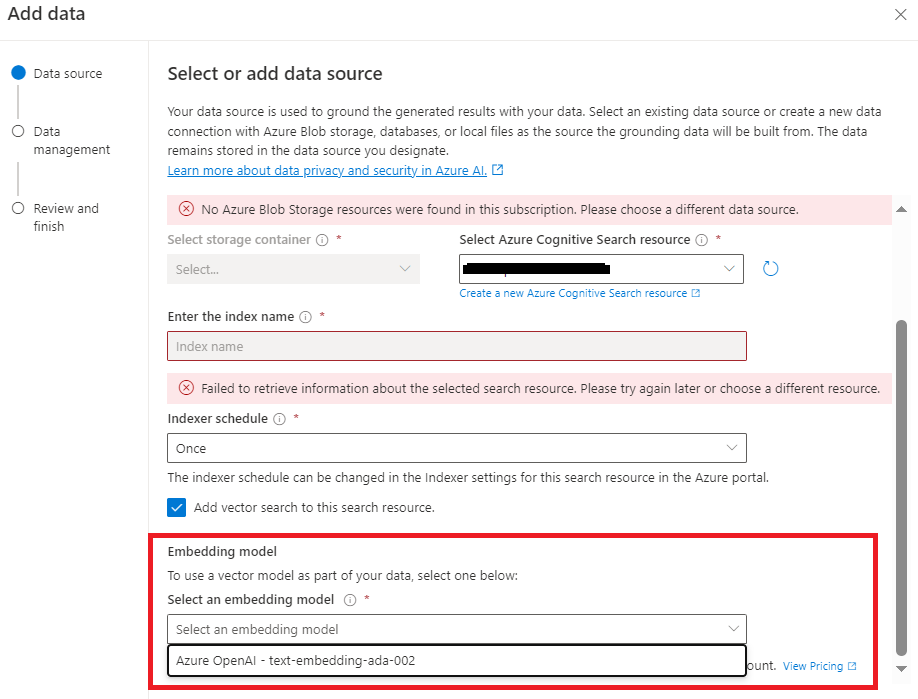 Use Azure OpenAI Add your data vector search from code – baeke.info