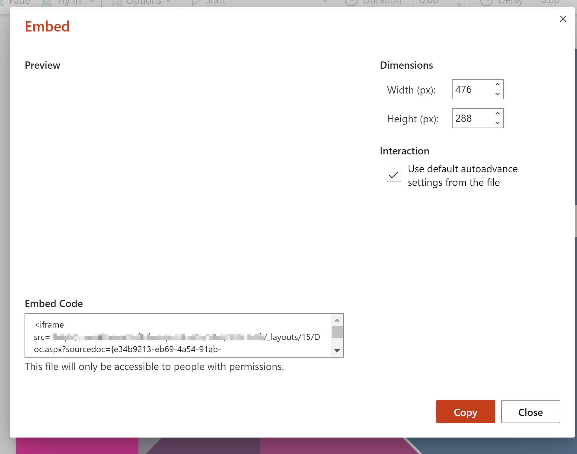 How to make an embedded PowerPoint auto play in SharePoint? - Microsoft Q&A