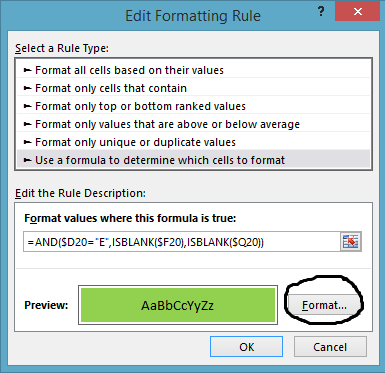 Conditional Formatting based on Multiple Criteria and Blank Cells ...