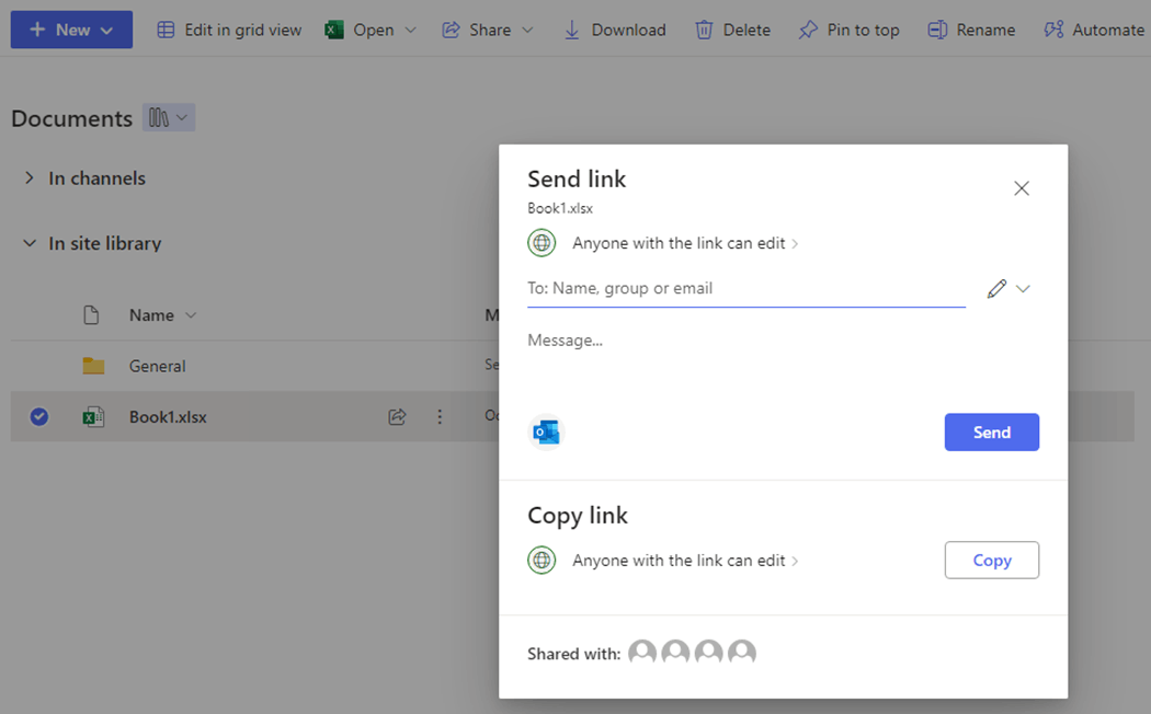 how I can create links for files in Sharepoint that allows everybody ...