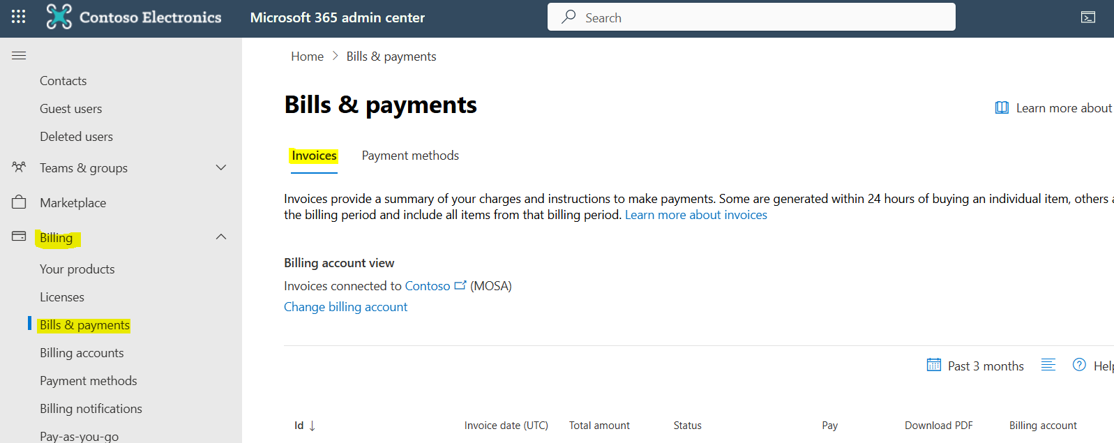 I can't access my billing history - Microsoft Q&A