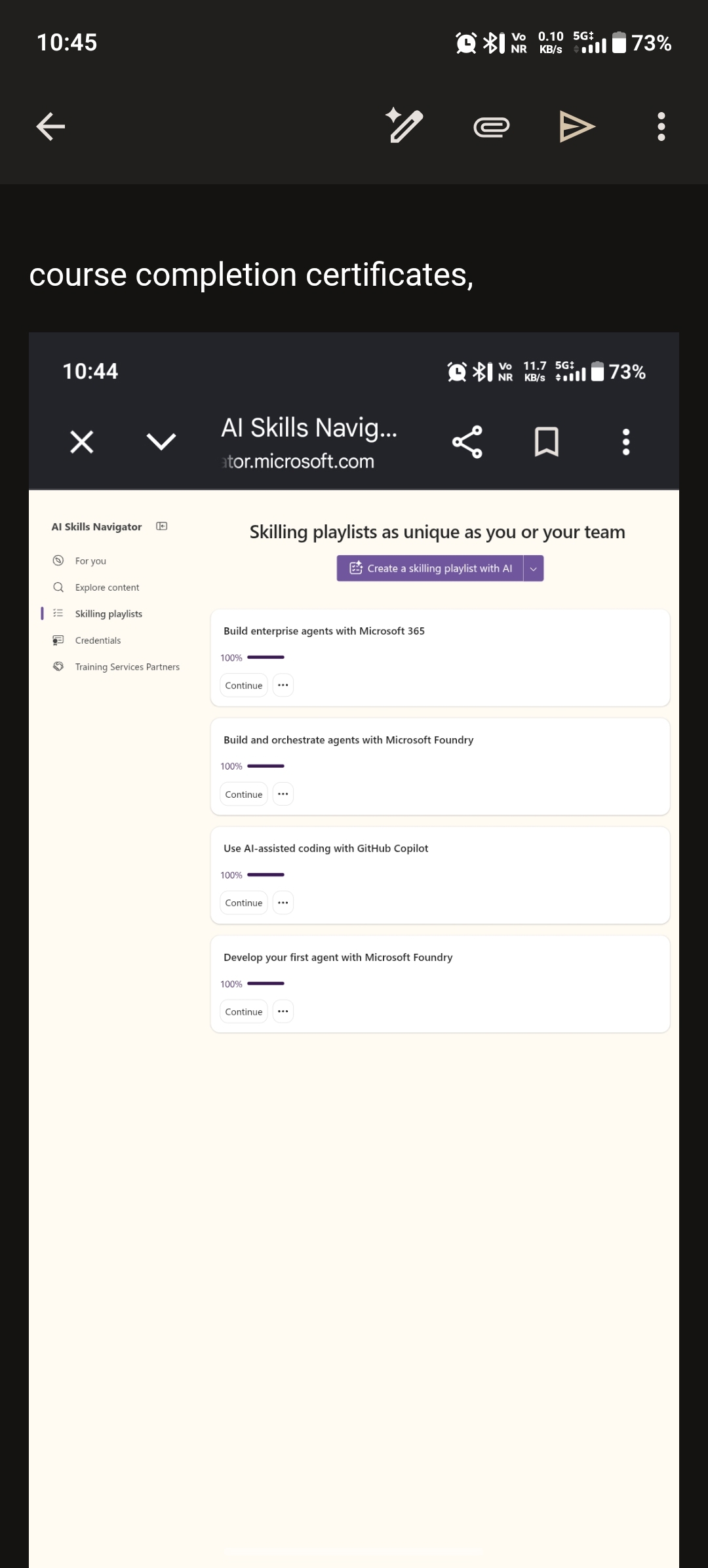 AI Skills Fest 2026 - Completed required learning but did not receive ...
