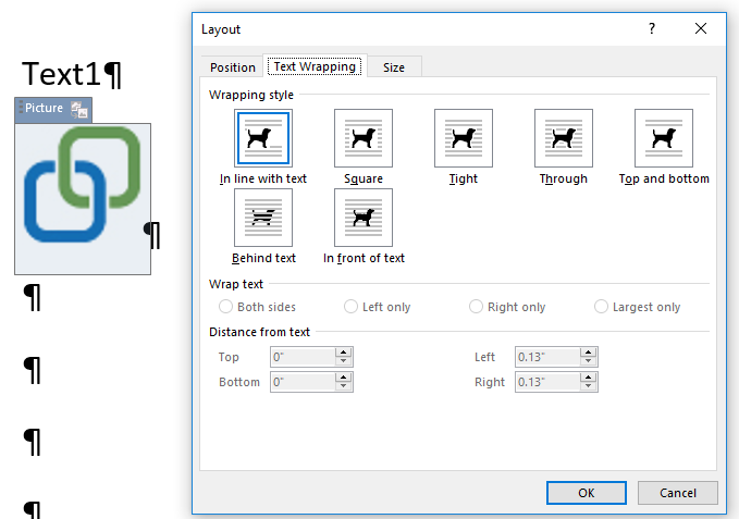 Using Word Interop in C# : wrong text wrapping style after add picture ...
