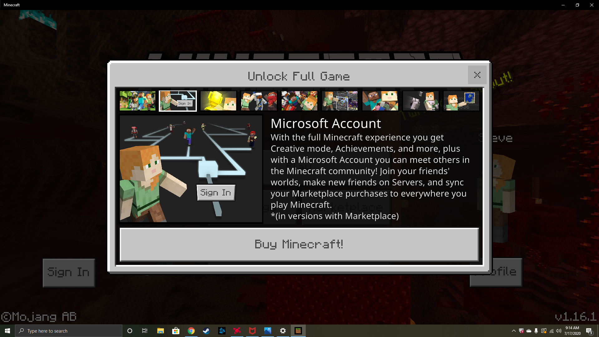 I got Minecraft: Windows 10 Edition and it says I don't own the full ...