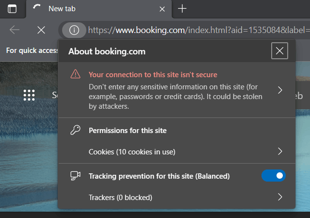 after i reset my laptop, i see that whenever i try to load any website ...