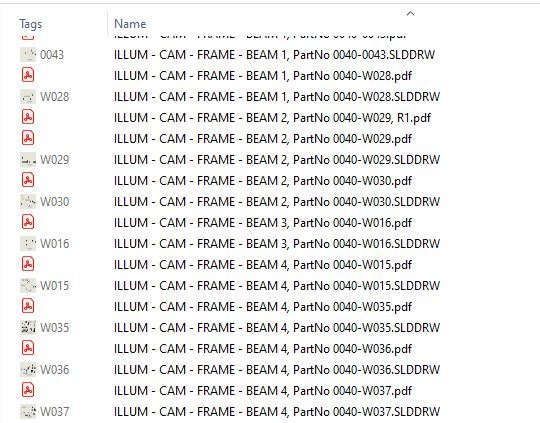 file explorer tags