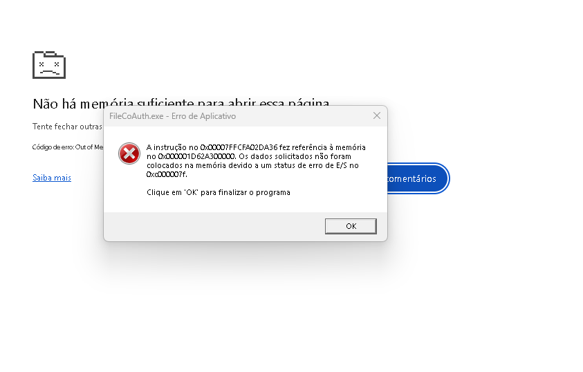 Erro Onedrive - Microsoft Q&A