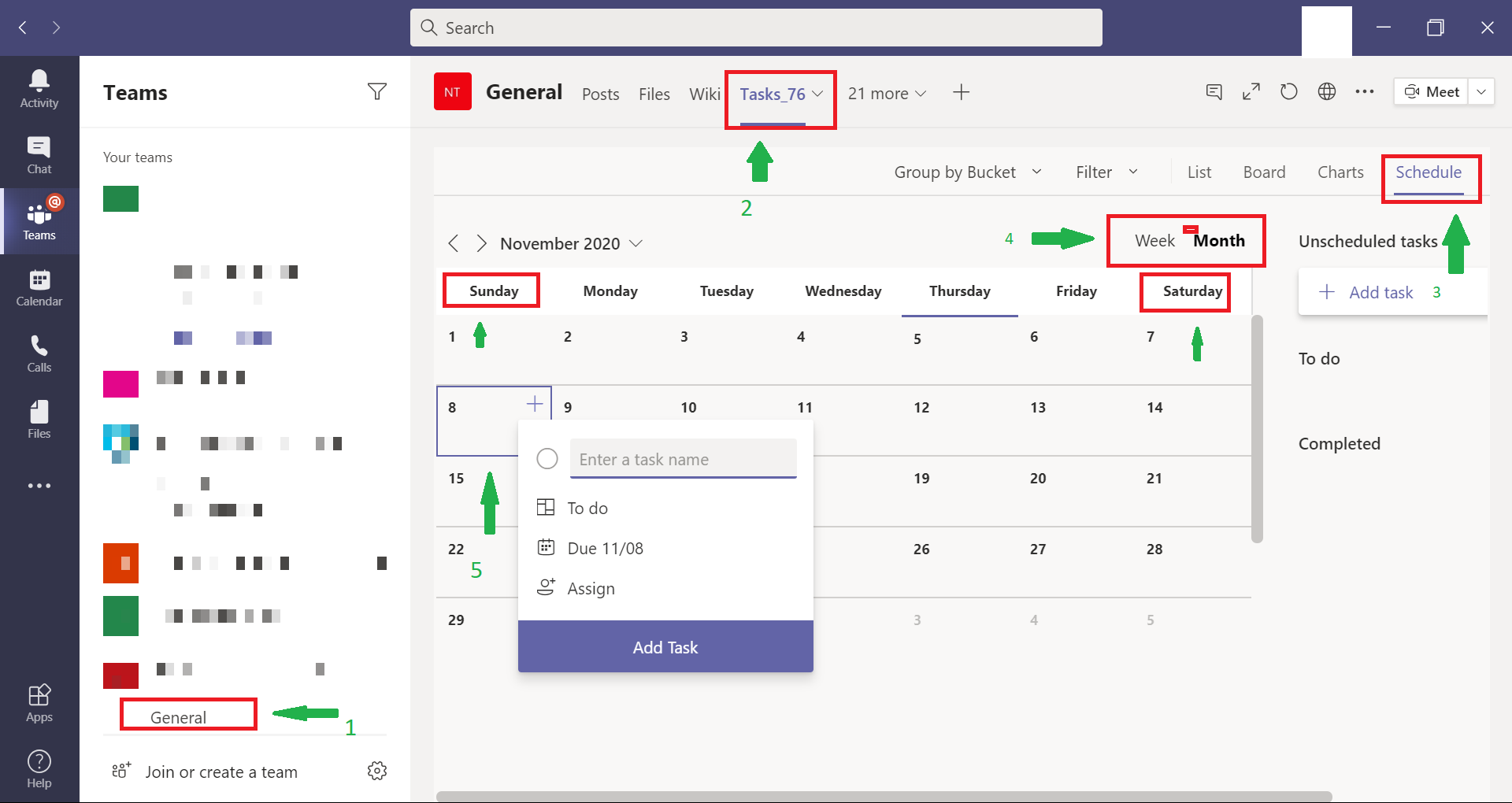 Microsoft Project app in Teams - How do I set Calendar/ Set Working ...