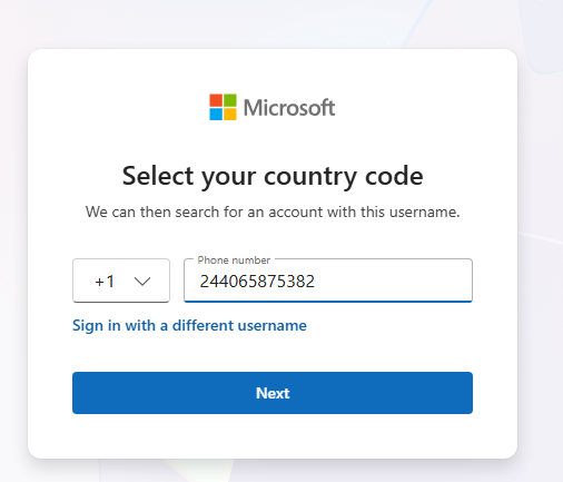 I cannot access classic Outlook because it is asking for a country code ...