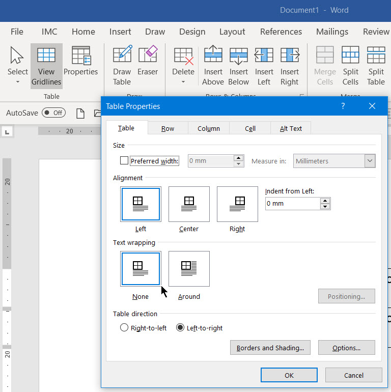 Microsoft Office 2016 Pro Table Problem - Microsoft Q&A