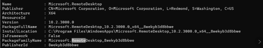 Remote Desktop keeps giving "An error occurred during the application ...