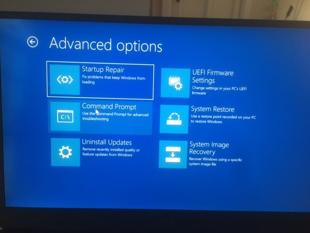 Stuck at Blue Screen When Trying to Startup - after uninstalling 2 ...