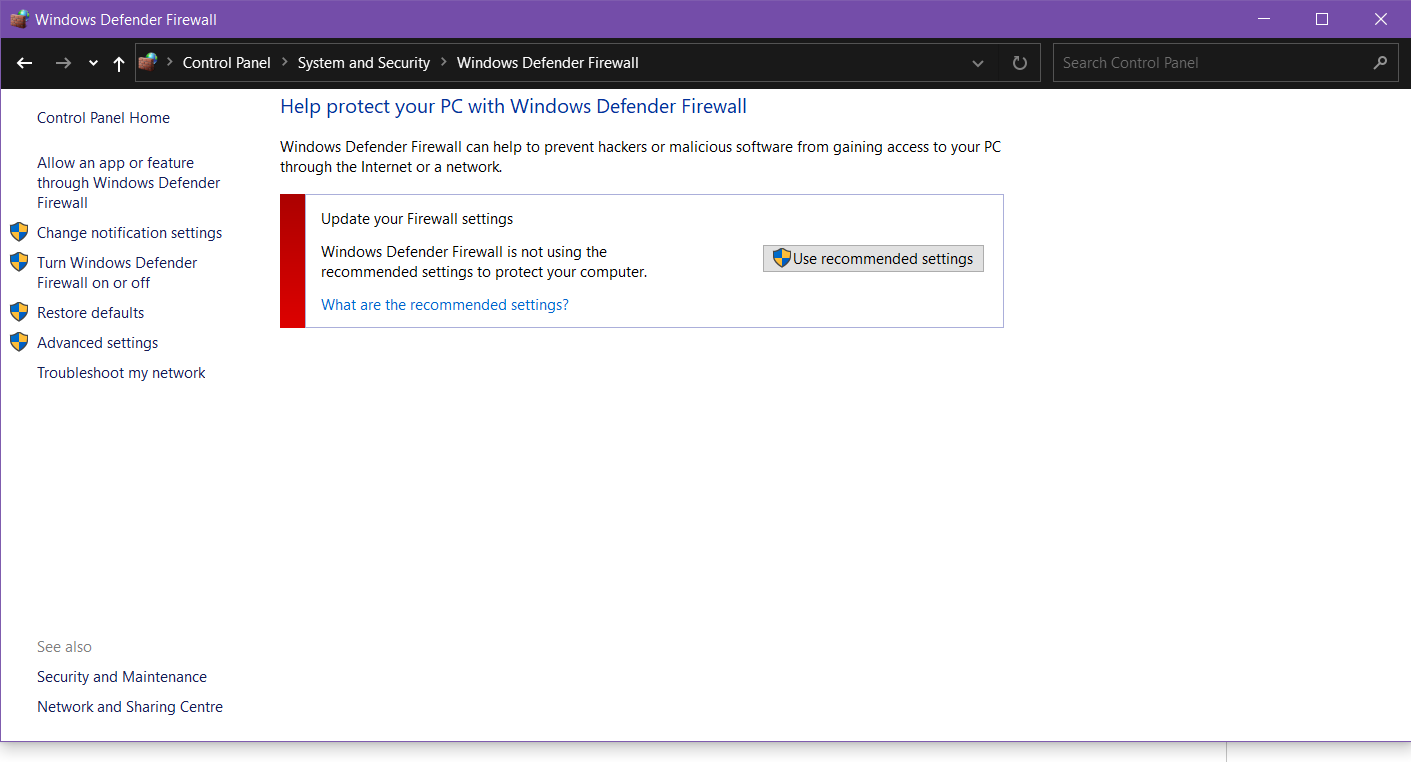 The windows defender firewall service refuses to start. - Microsoft Q&A
