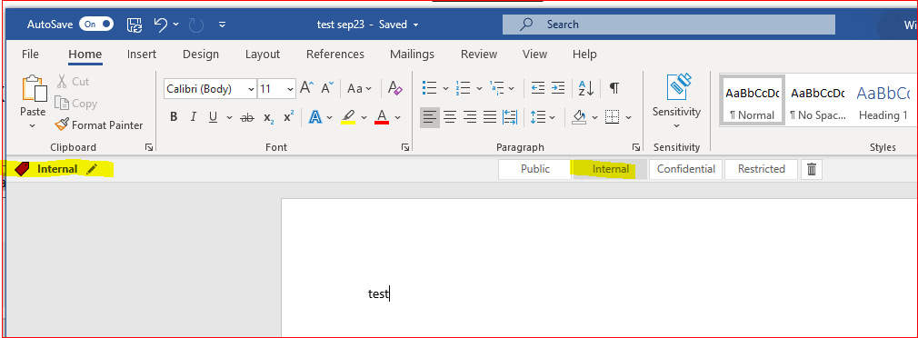 Issue about AIP, using Classify and Protect menu can't remove ...