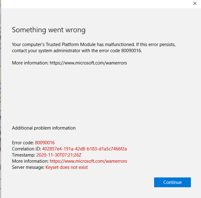 Office 365 Keeps Prompting Me For Password Trusted Plaform Module Has 