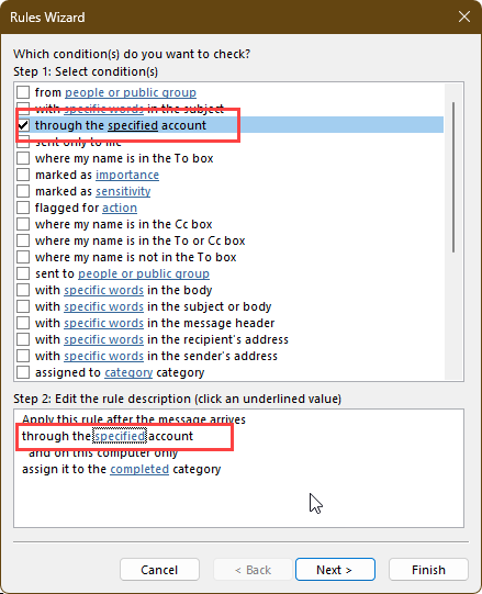 How to edit mailbox selection to apply email rule - Microsoft Q&A