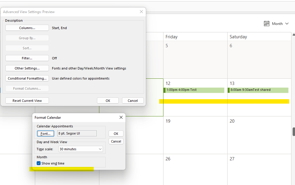 In outlook 365: How do I get the 