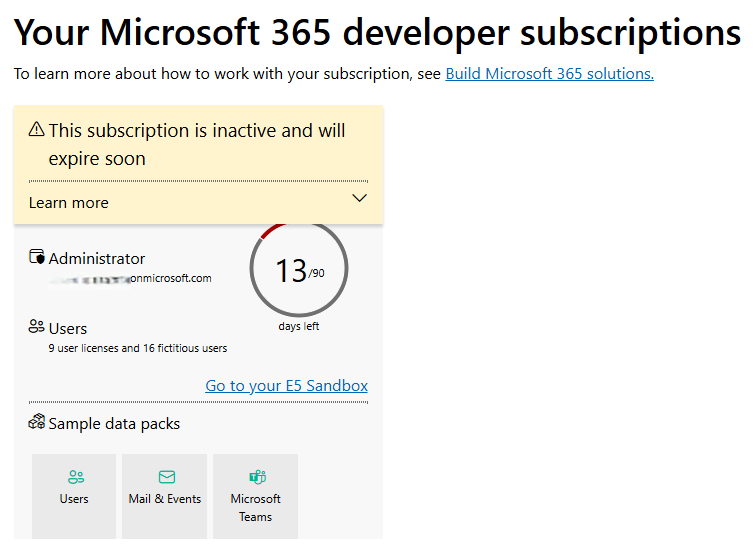 Microsoft 365 Developer Tenant Failed to Auto-Renew Despite Valid ...