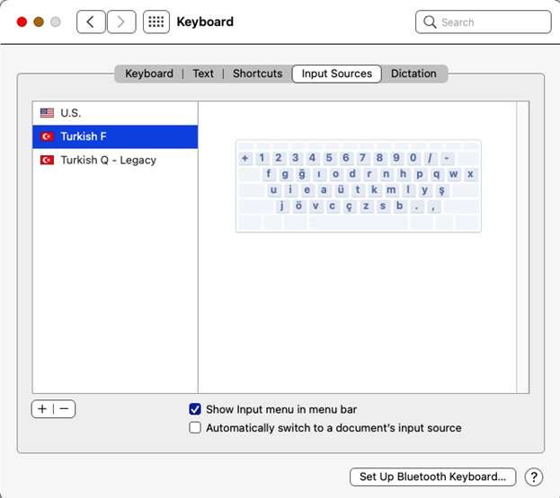 MacBook Pro, 13' - touch bar - Turkish Keyboard - Using Office Word ...