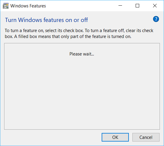 Install Windows Features stuck on 'Please wait' - Microsoft Q&A