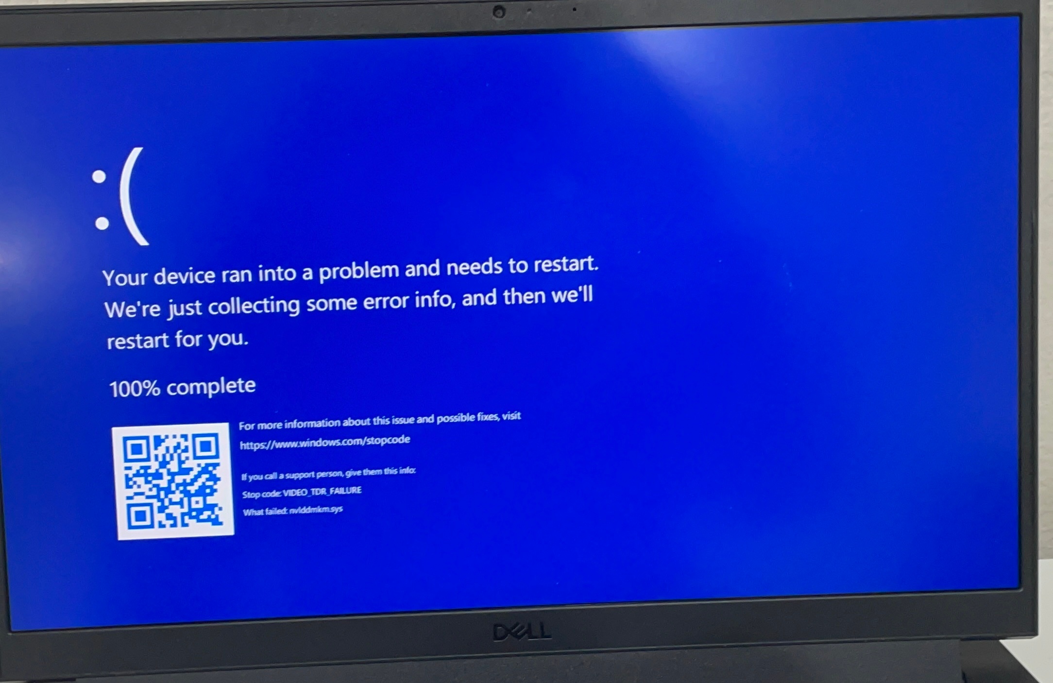 Win11 Bluescreen Stop Code: VIDEO_TDR_FAILURE What failed