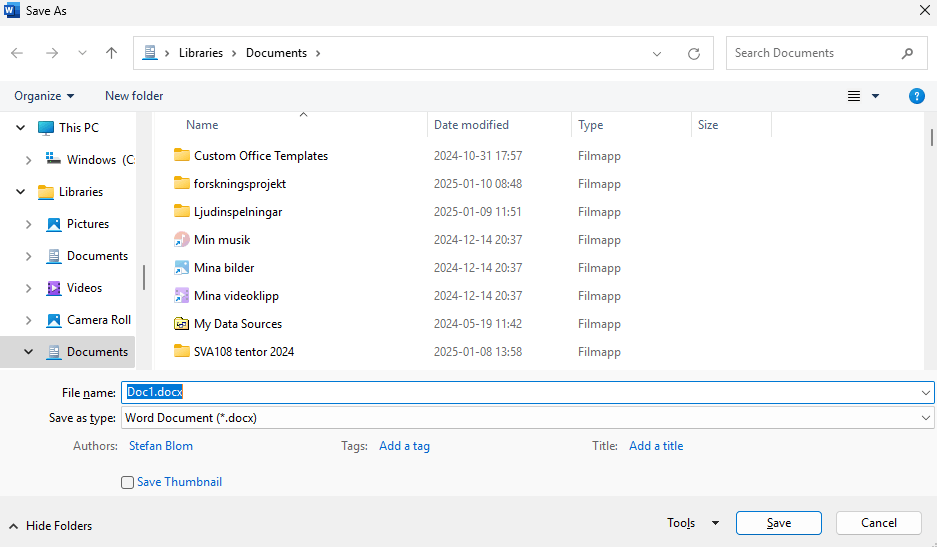 when trying to save a document and I go to save as browse it do not see ...