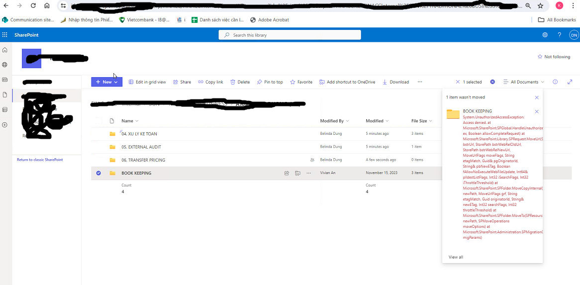 Sharepoint online cannot move folder microsoft q a