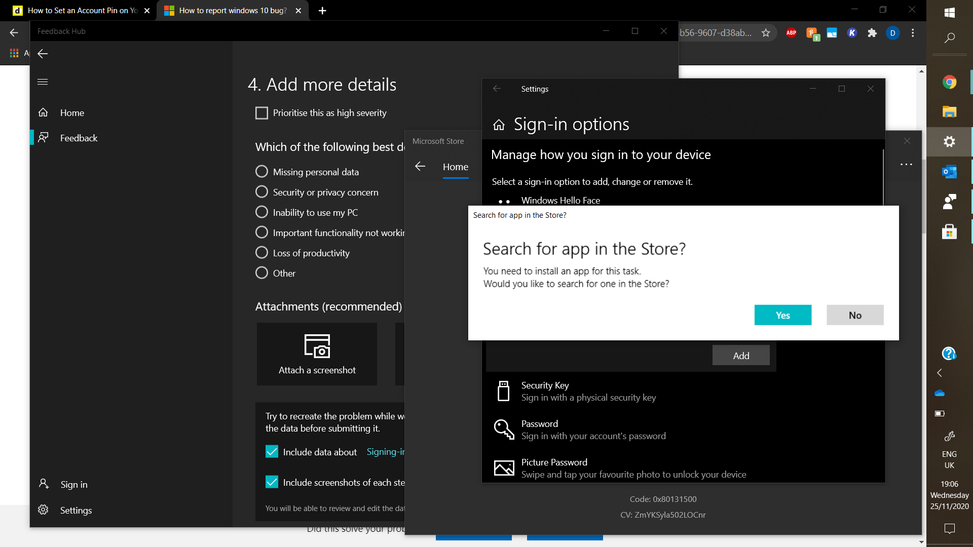 Setting Hello Pin Requires An App From The Microsoft Store Apparently Setting Hello Pin Requires An App From The Microsoft Store Apparently