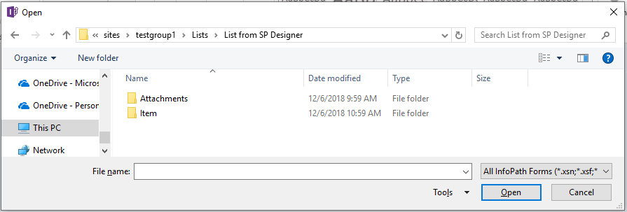 Error trying to open an Infopath 2013 form in SharePoint Online ...