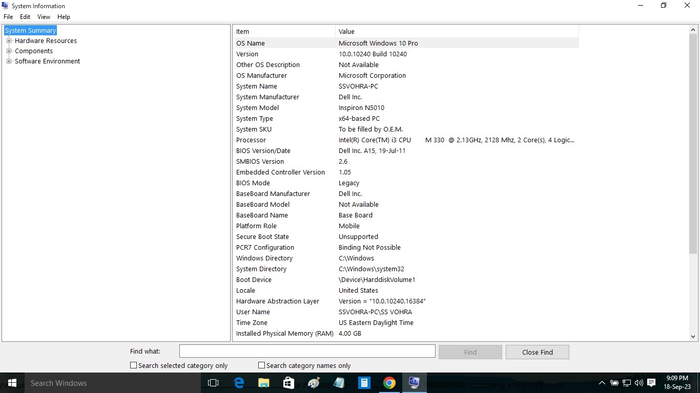 In Device Manager it shows a little triangle with an exclamation mark ...