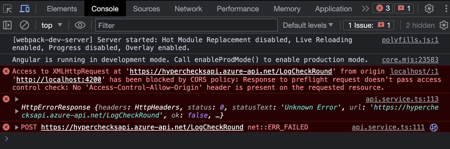 POST endpoint blocked by CORS policy even after allowing all endpoints ...