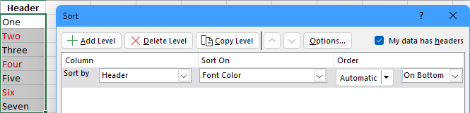 Excel Sort - How to sort list and move checked off item to bottom of ...
