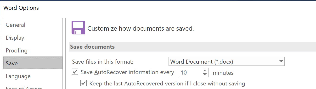 Auto-Save Feature not available in O365 office products - Microsoft Q&A