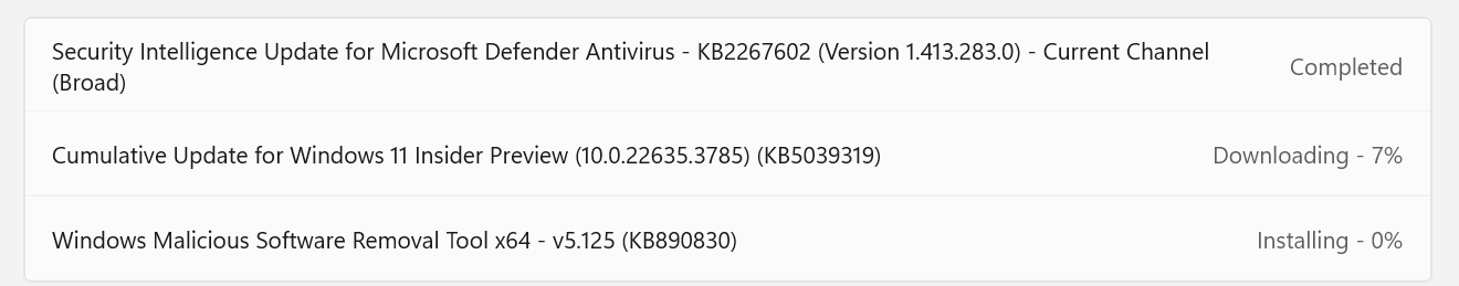 Build 22635.3785 to Beta Channel - Microsoft Q&A
