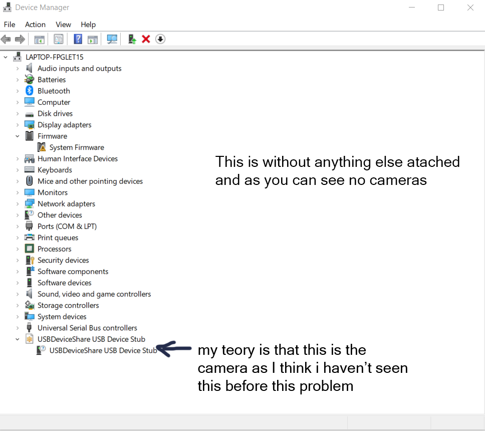 In bulit camera and USB devies not working - Microsoft Q&A