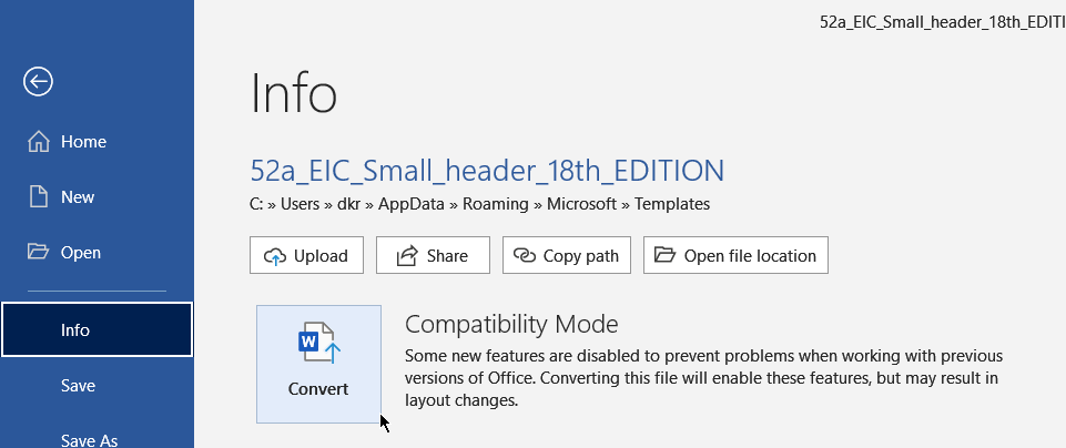 .dot to .dotx conversion problem - Microsoft Q&A