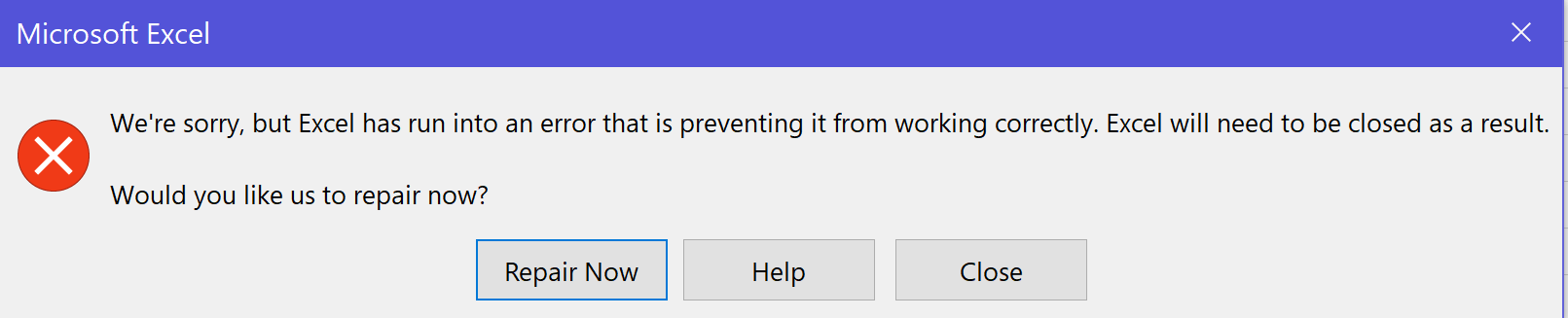Why do I get an error message saying app will close every time I open ...
