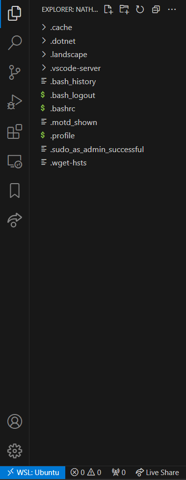 tem como mudar essa parte do vs code no wsl? - Microsoft Q&A