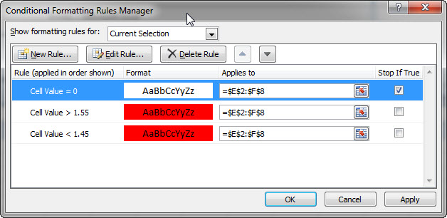 Conditional Format a range within a cell - Microsoft Q&A