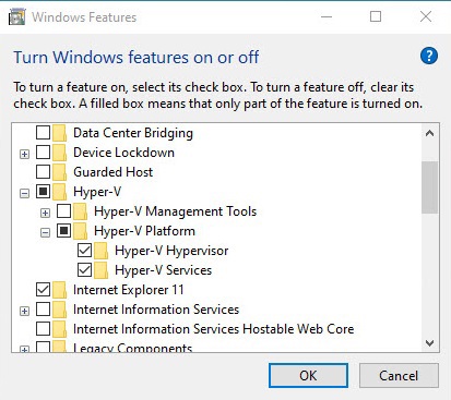 azure enable hyper-v win10