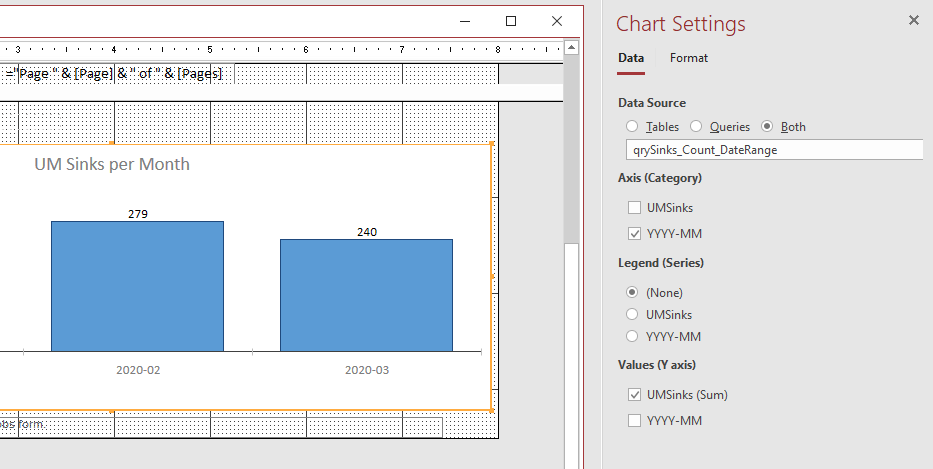 how can I change data location in ms access graph - Microsoft Q&A