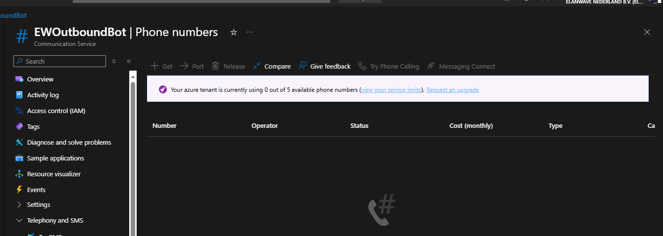 Acquiring phone number via Azure Communication Services - Microsoft Q&A