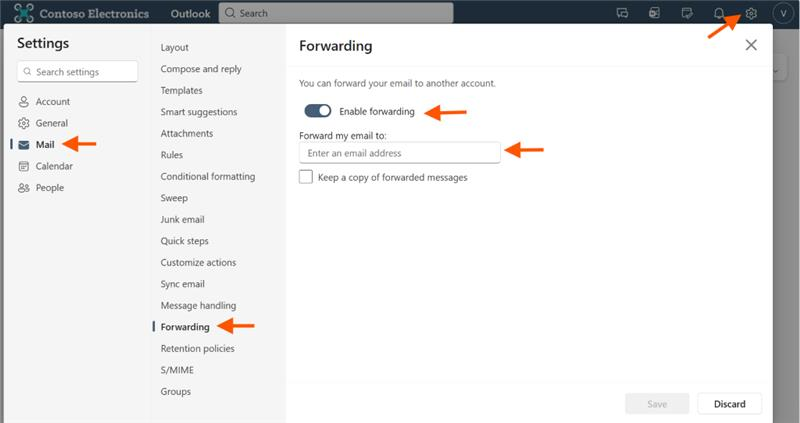 shared folder and forwarding - Microsoft Q&A