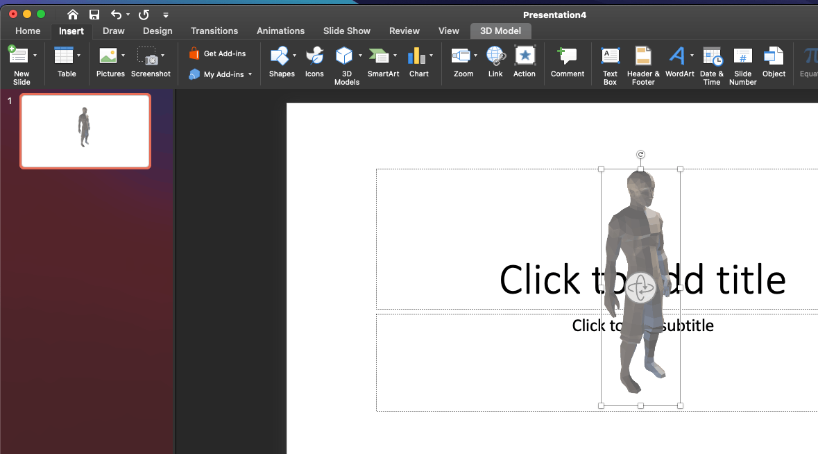 3D model obj file inserted grey in Mac PPT but everything is fine in ...