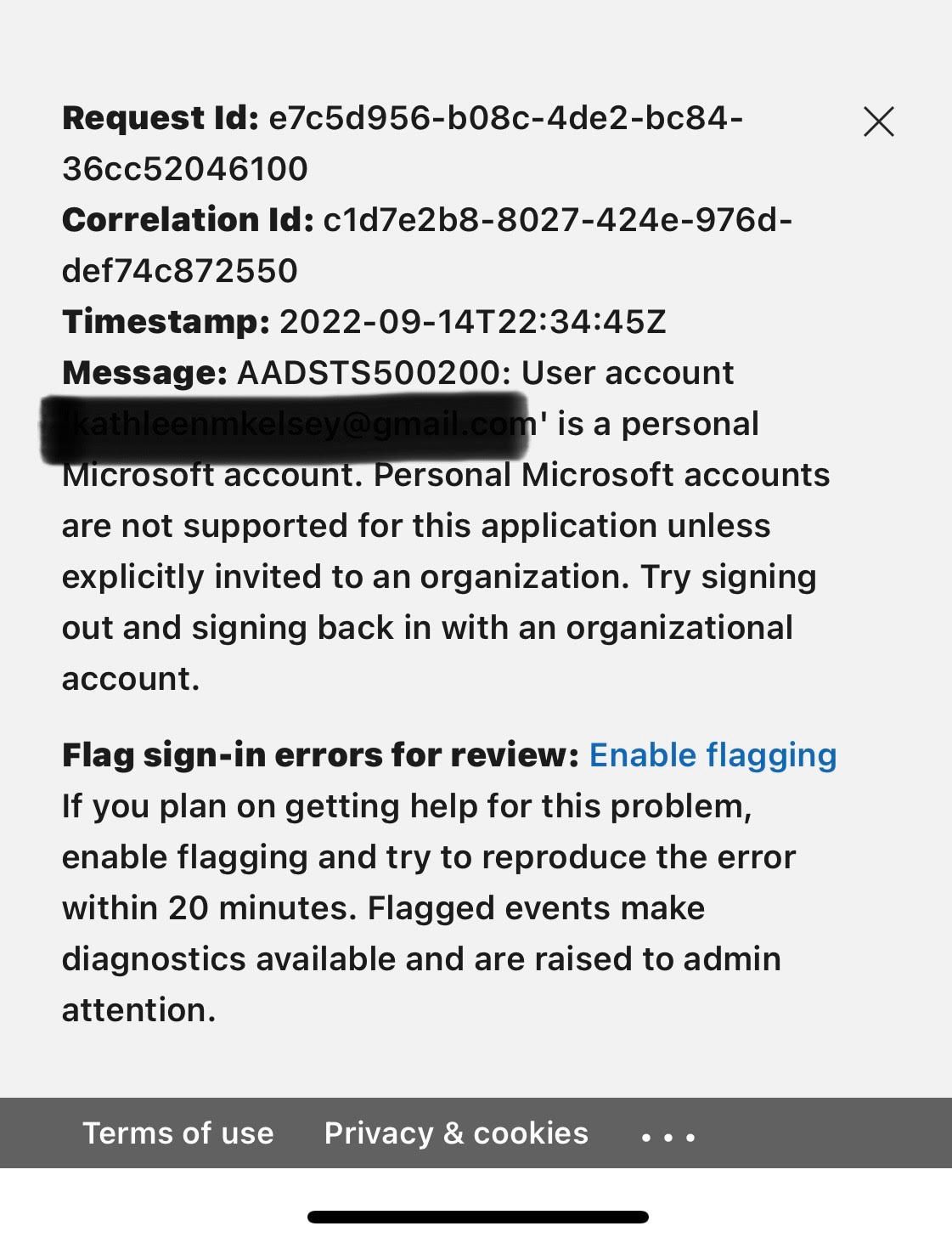 One Drive Login on IPhone - Microsoft Q&A