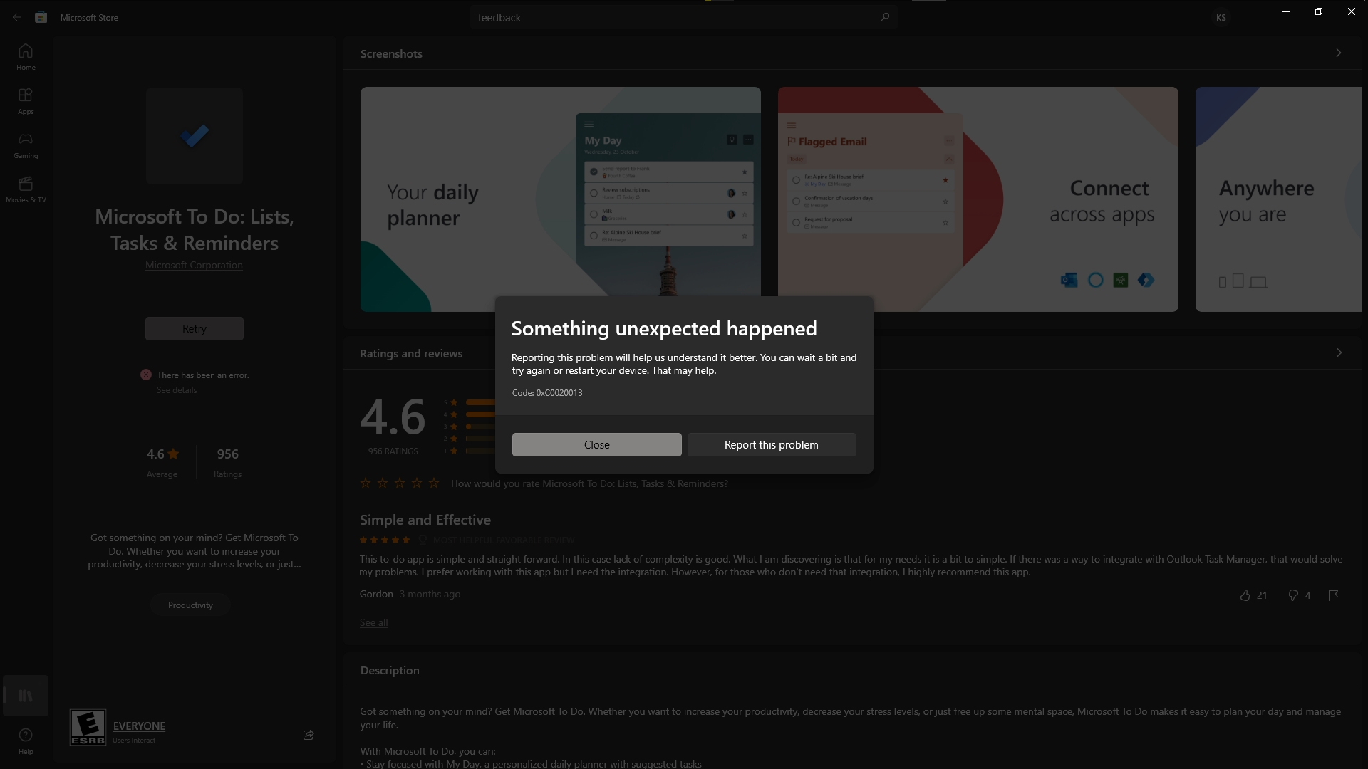 Microsoft To Do not updating via Microsoft Store. - Microsoft Q&A