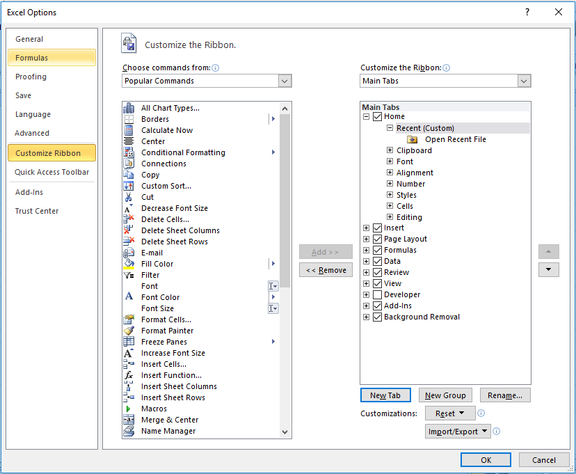 Excel 2010 - default tab in File menu - Microsoft Q&A