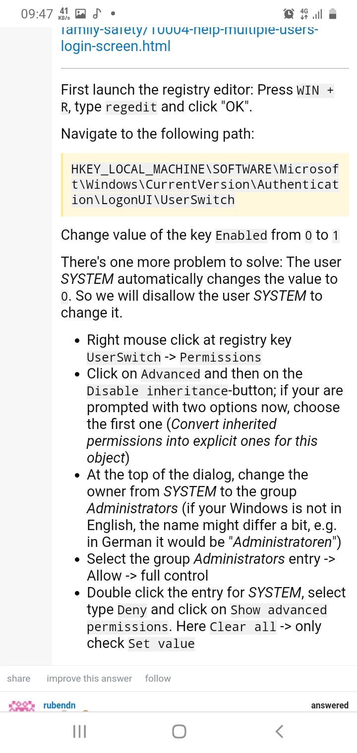 How To Change User Account When Startup - Microsoft Q&A