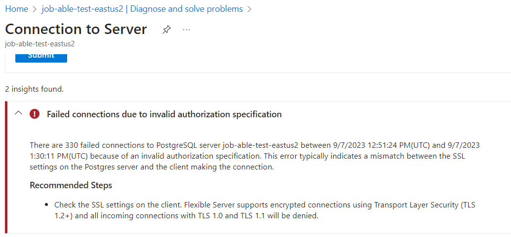 ConnectionIssue